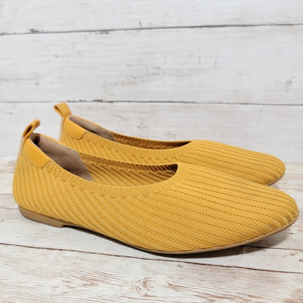 Everlane Mustard Yellow Knit Ballet Flats